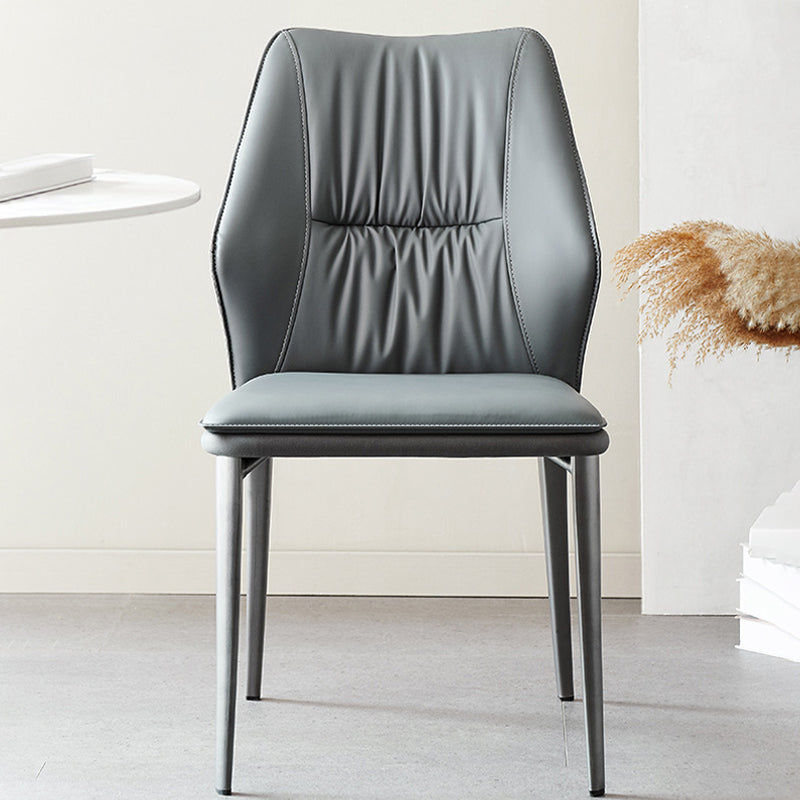 Faux Leather Kitchen Dining Chairs Contemporary Wingback Side Chairs