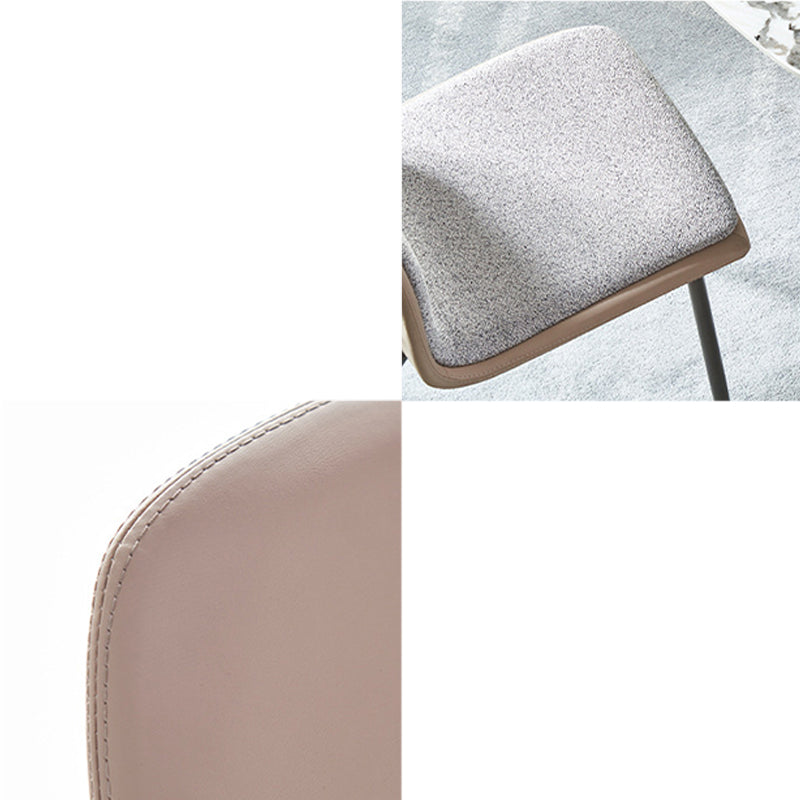 Contemporary Kitchen Dining Side Chair Upholstered Dining Chair with Metal Legs