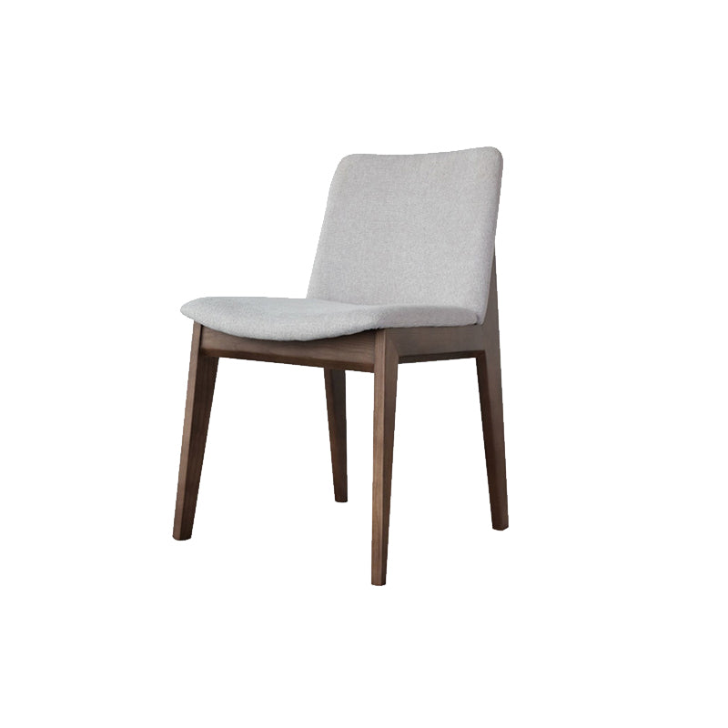 Wood Kitchen Dining Chair Contemporary Upholstered Dining Chair in Grey