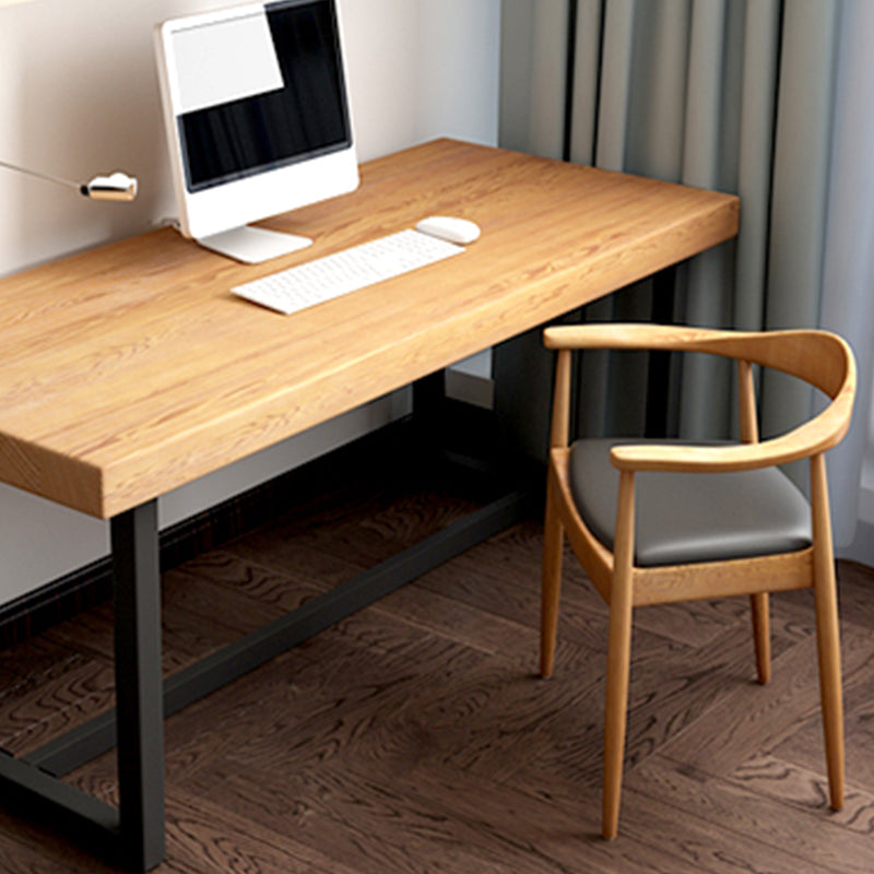 Glam Upholstered Arm Chair Open Back Solid Wood Dining Chair