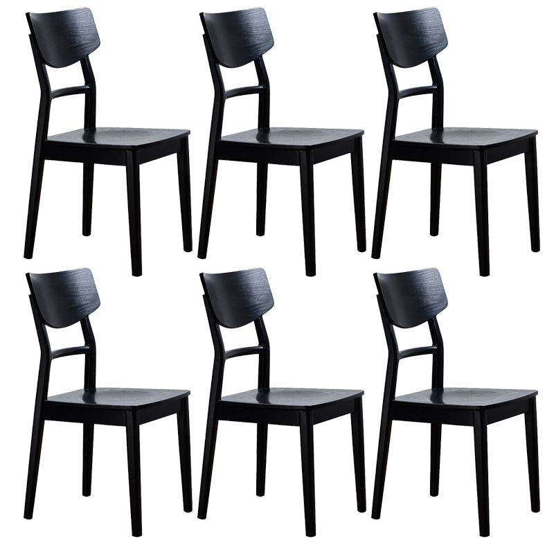 Wood Kitchen Dining Side Chair Contemporary Open Back Dining Side Chair