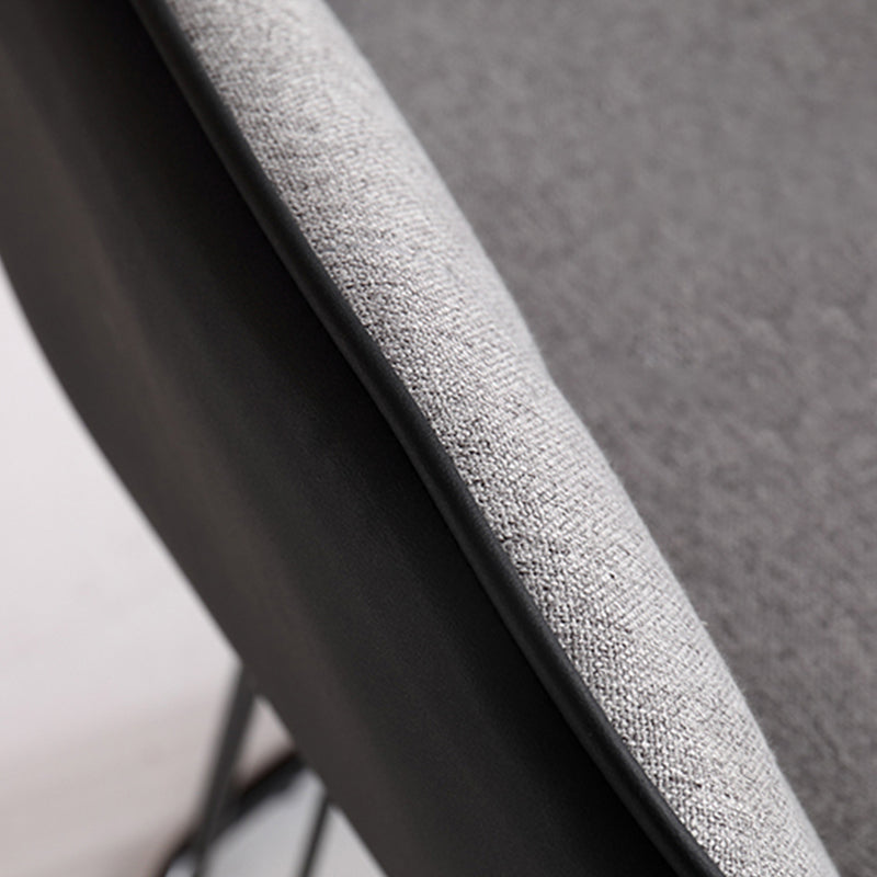 Industrial Metal Base Dining Chair Upholstered Dining Arm Chair