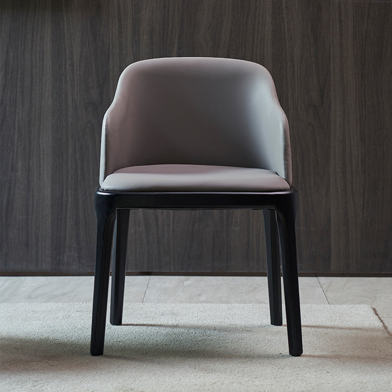 Upholstered Dining Chair Contemporary Kitchen Dining Arm Chair with Wood Legs