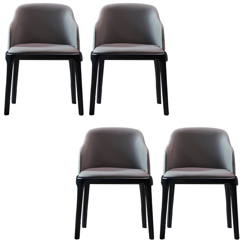 Upholstered Dining Chair Contemporary Kitchen Dining Arm Chair with Wood Legs