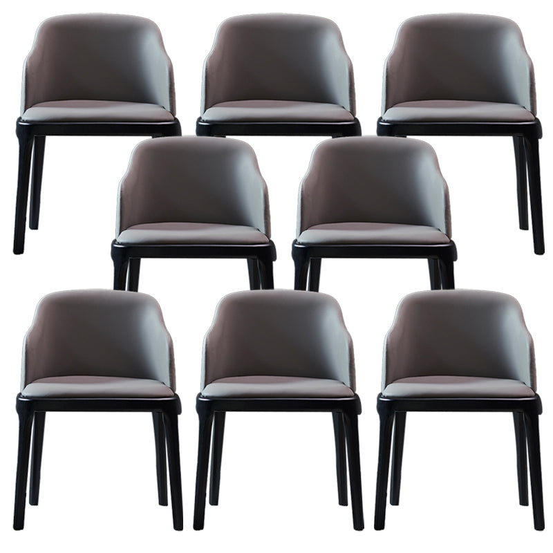 Upholstered Dining Chair Contemporary Kitchen Dining Arm Chair with Wood Legs