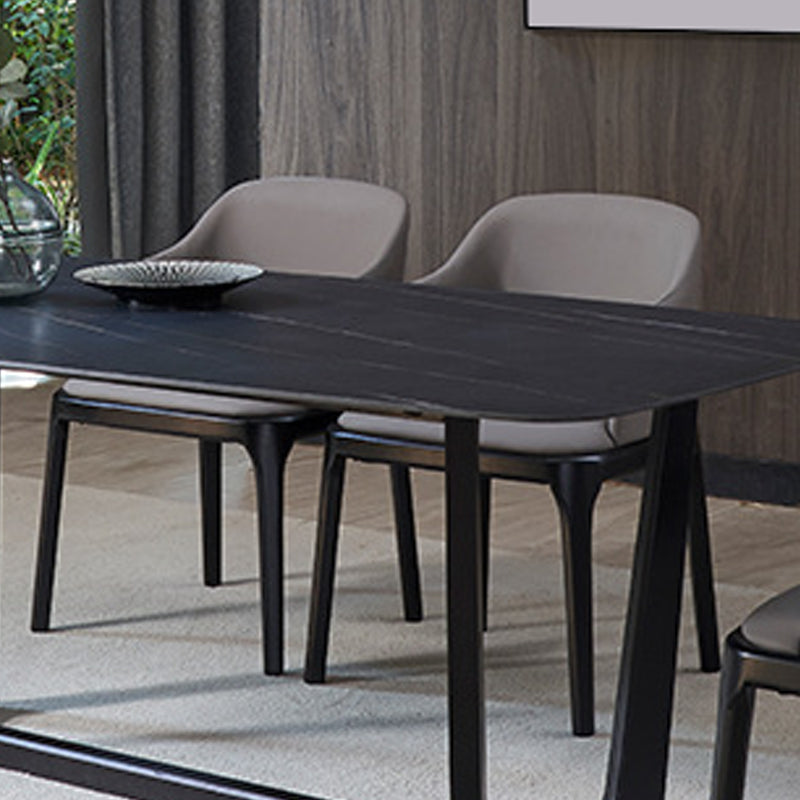 Upholstered Dining Chair Contemporary Kitchen Dining Arm Chair with Wood Legs