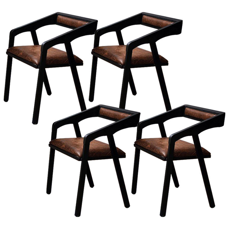 Wood Side Dining Chairs Contemporary Open Back Dining Side Chair