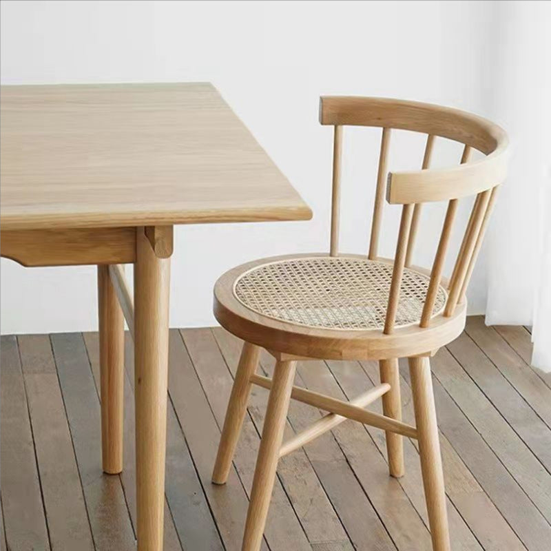 Industrial Side Chair Wood Windsor Back Dining Room Chair for Home