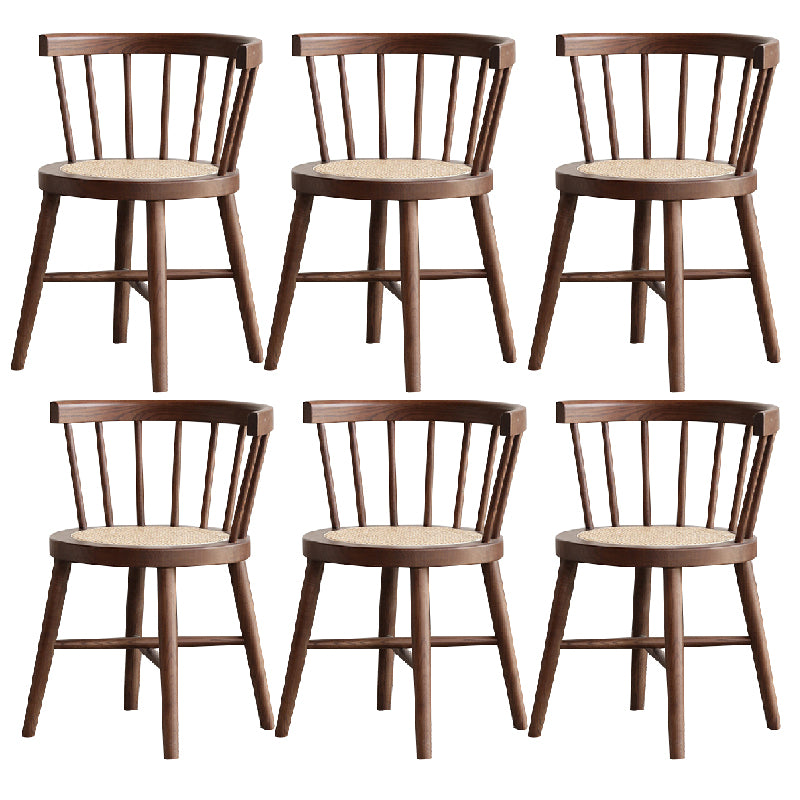Industrial Side Chair Wood Windsor Back Dining Room Chair for Home