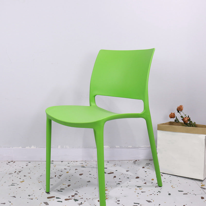 Contemporary Style Side Chair Open Back Plastic Dining Room Chair