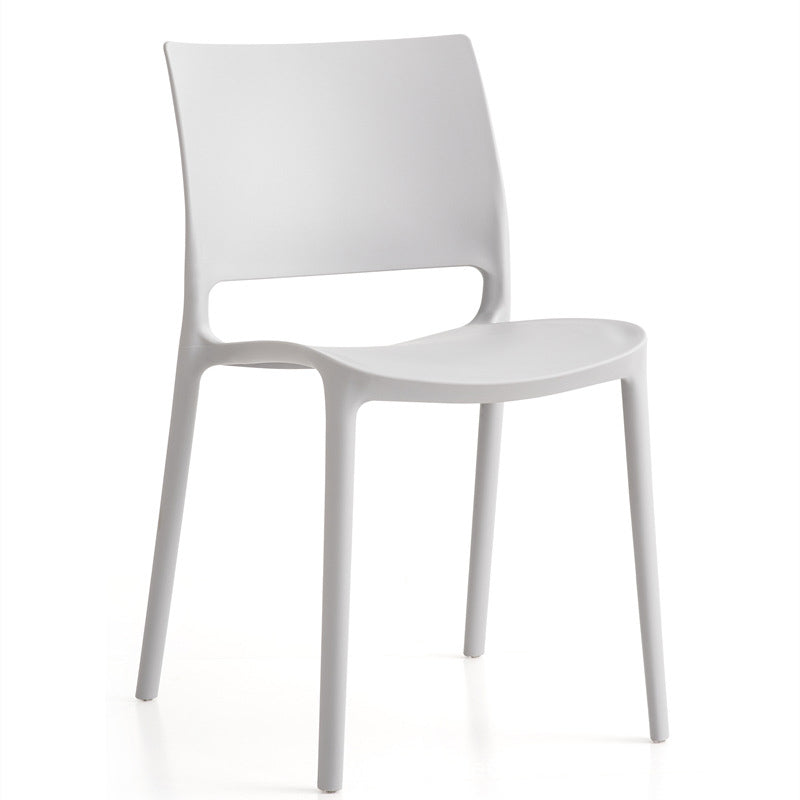 Contemporary Style Side Chair Open Back Plastic Dining Room Chair