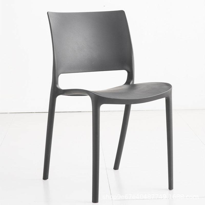 Contemporary Style Side Chair Open Back Plastic Dining Room Chair
