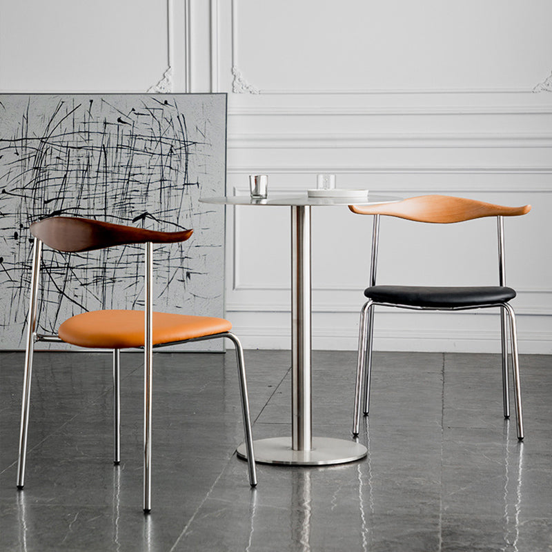 Contemporary Style Side Chair Open Back Dining Room Chair for Home