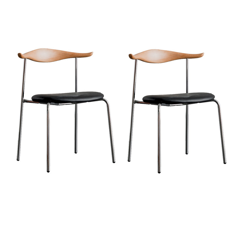 Contemporary Style Side Chair Open Back Dining Room Chair for Home