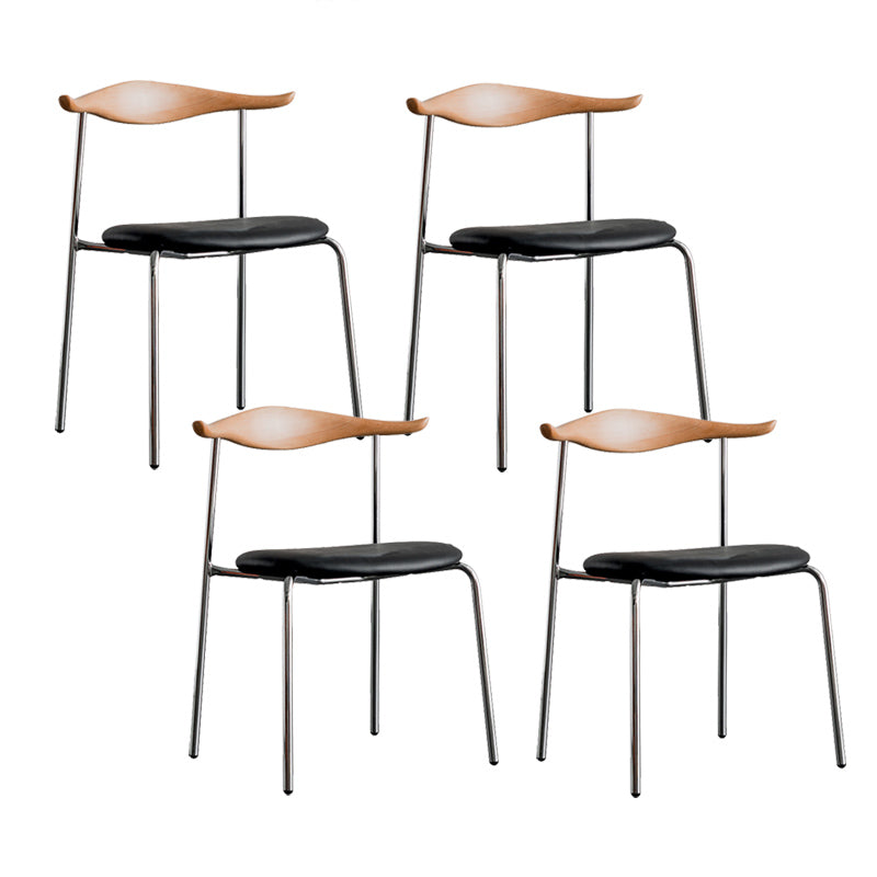 Contemporary Style Side Chair Open Back Dining Room Chair for Home