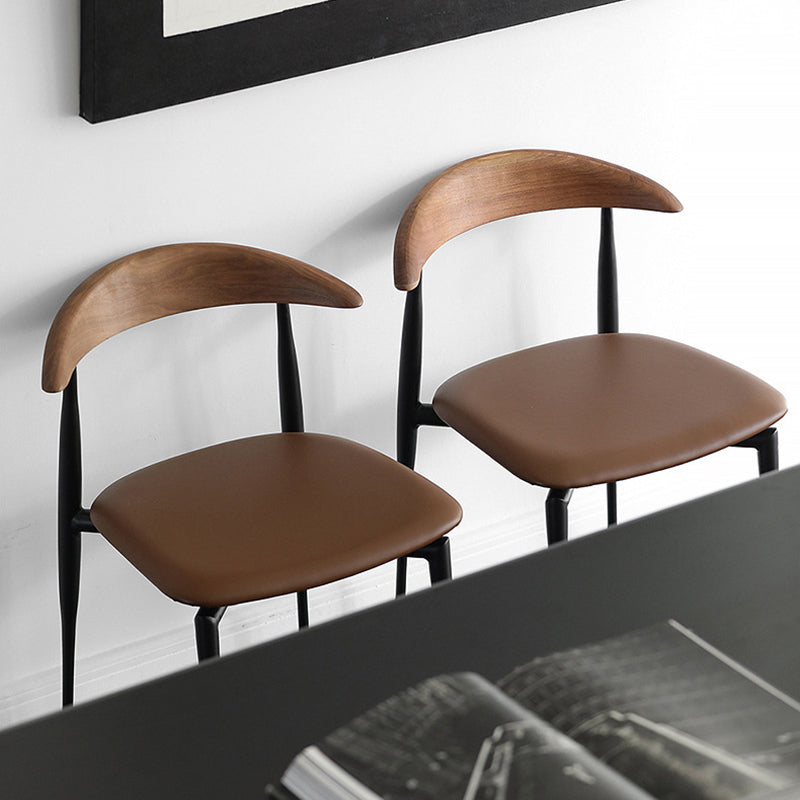 Industrial Style Side Chair Open Back Stackable Dining Room Chair