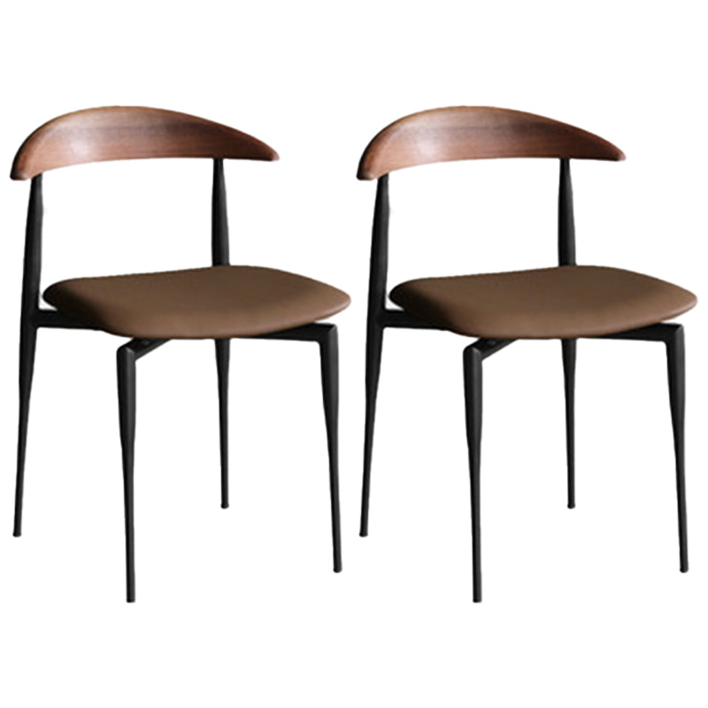 Industrial Style Side Chair Open Back Stackable Dining Room Chair