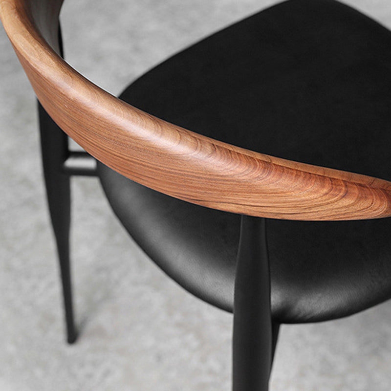 Industrial Style Side Chair Open Back Stackable Dining Room Chair