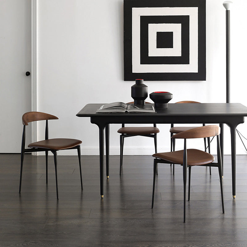 Industrial Style Side Chair Open Back Stackable Dining Room Chair