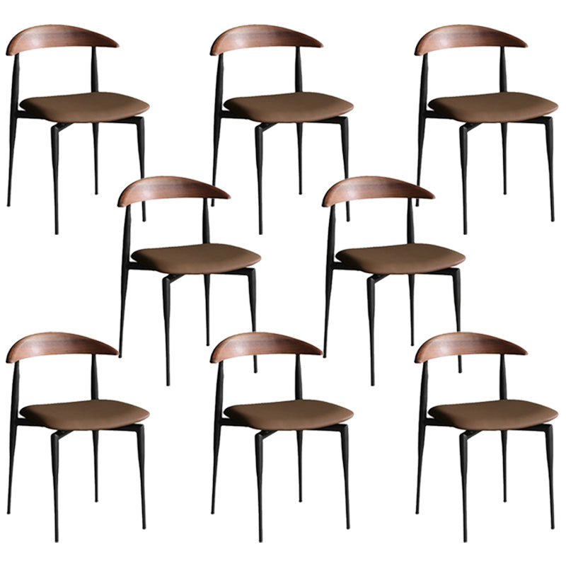 Industrial Style Side Chair Open Back Stackable Dining Room Chair