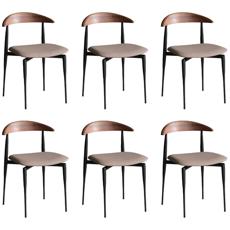Industrial Style Side Chair Open Back Stackable Dining Room Chair