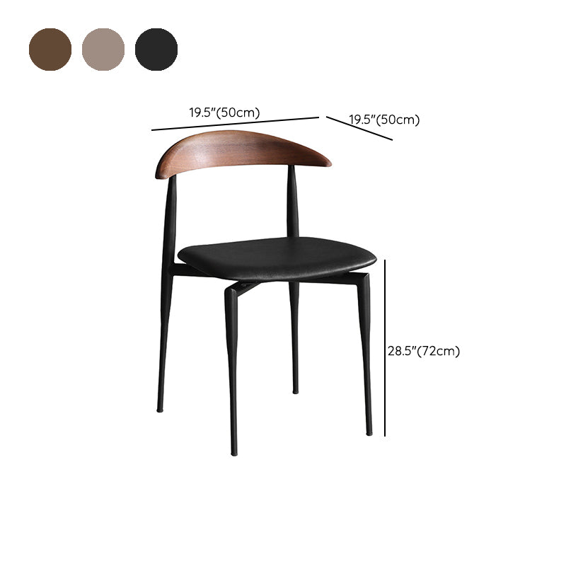 Industrial Style Side Chair Open Back Stackable Dining Room Chair