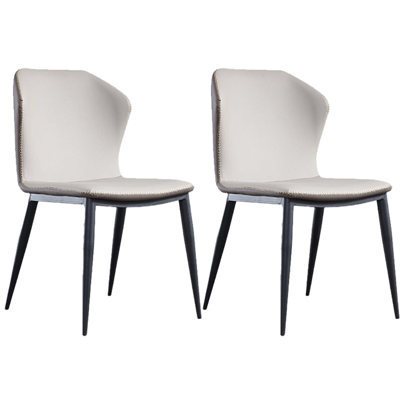 Contemporary Chair Faux Leather Dining Room Wingback Parsons Chair