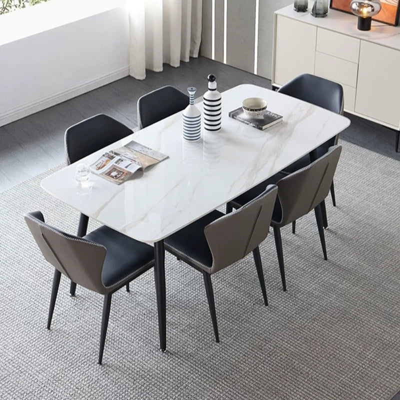 Contemporary Chair Faux Leather Dining Room Wingback Parsons Chair