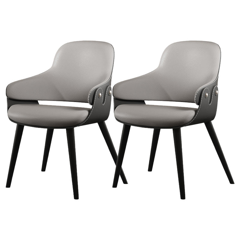 Leather Dining Chairs Metal Leg Arm Dining Room Chairs for Restaurant Use