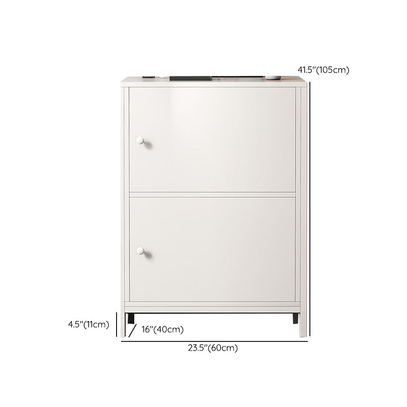 Engineered Wood Dining Server Antique Finish 2 Door Sideboard with Metal Legs