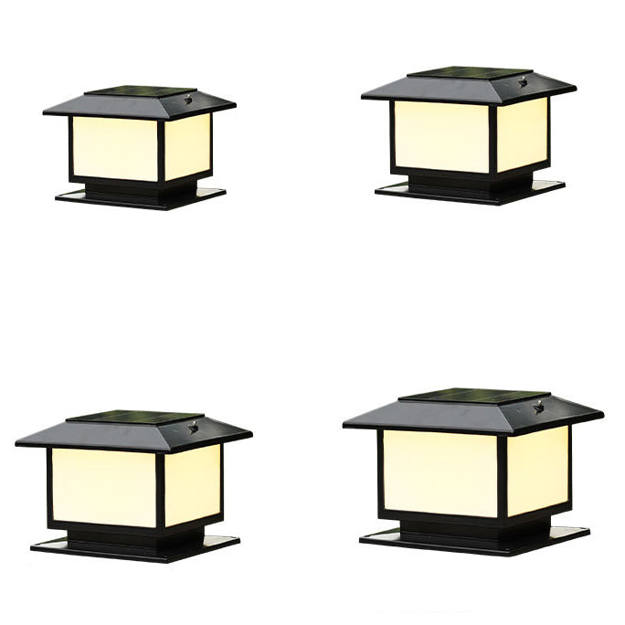Black Outdoor Lights Metal Waterproof Pillar Lamp for Garden