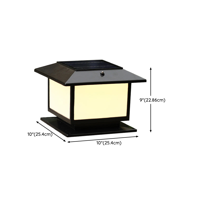 Black Outdoor Lights Metal Waterproof Pillar Lamp for Garden