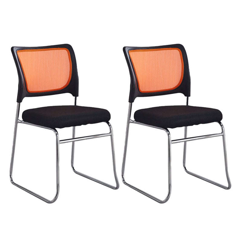 Modern Desk Chair Mesh Computer Chair Mid-Back Armless Chair
