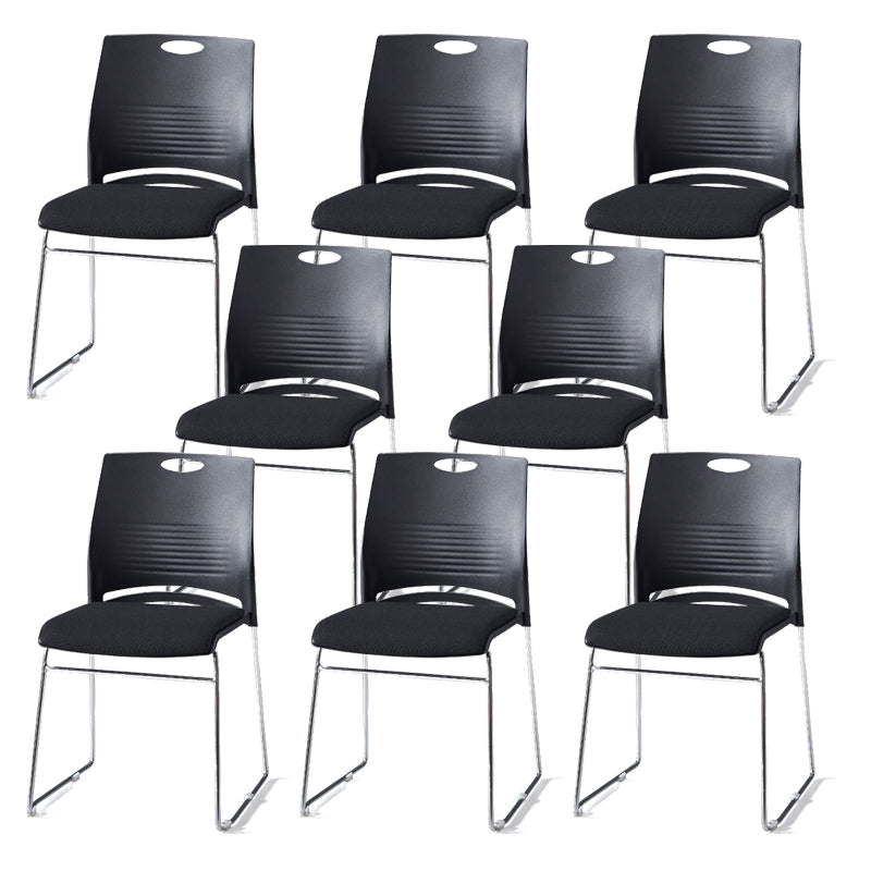 Mid-Back Conference Chair Contemporary Plastic No Wheels Office Chair