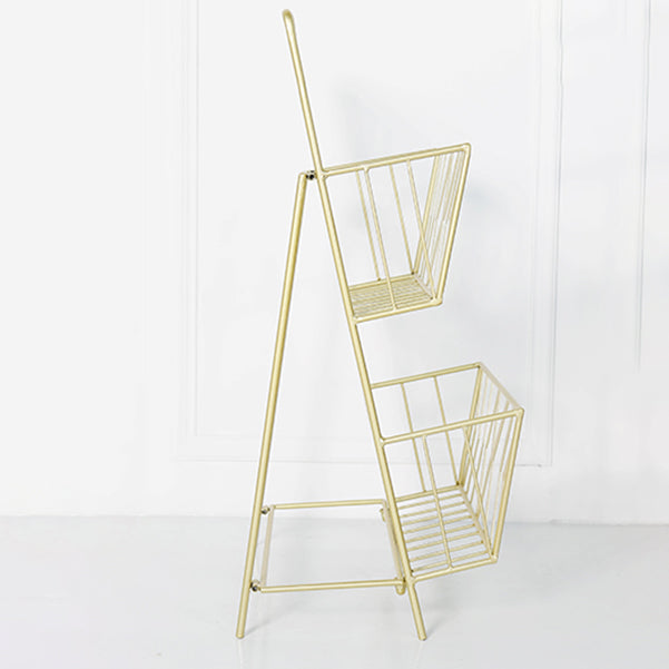 Contemporary Bookshelf Metal Vertical Shelf Bookcase for Living Room