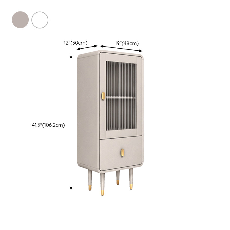 Modern Engineered Wood Bookcase Standard Closed Back Bookshelf with Doors