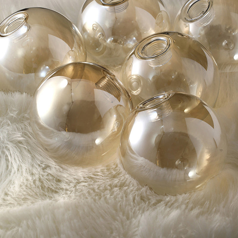 Modern Style Sputnik Shape Flush Mount Metal Ceiling Light in Gold for Living Room