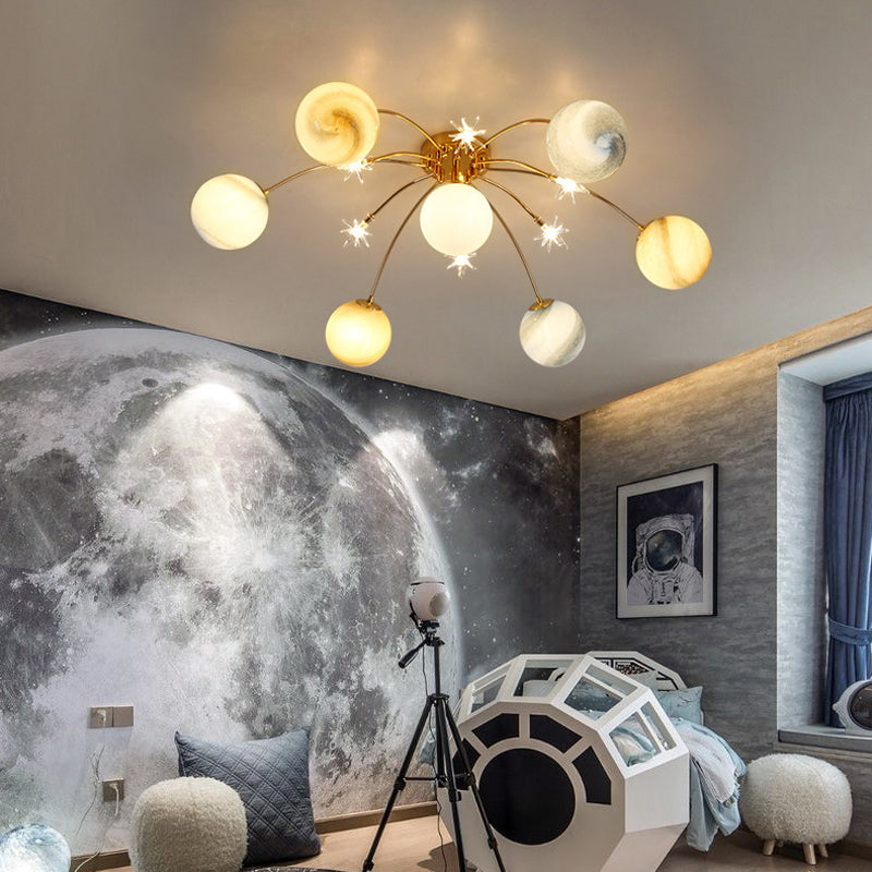 13 Light Flush Mount Ceiling Light Modern Fixture Flush Mount Lamp for Living Room