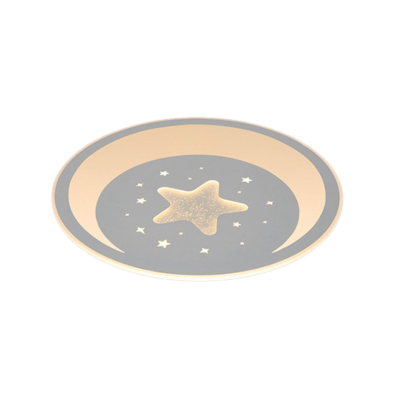 LED Modernism Ceiling Light White Flush Mount Lighting for Foyer Hallway