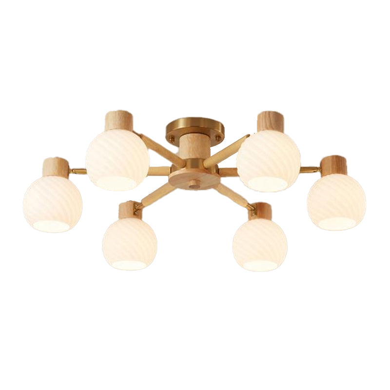 Wood Chandelier Light Modern Style Chandelier Pendant Light for Dining Room