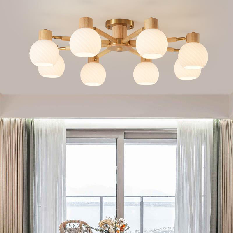Wood Chandelier Light Modern Style Chandelier Pendant Light for Dining Room