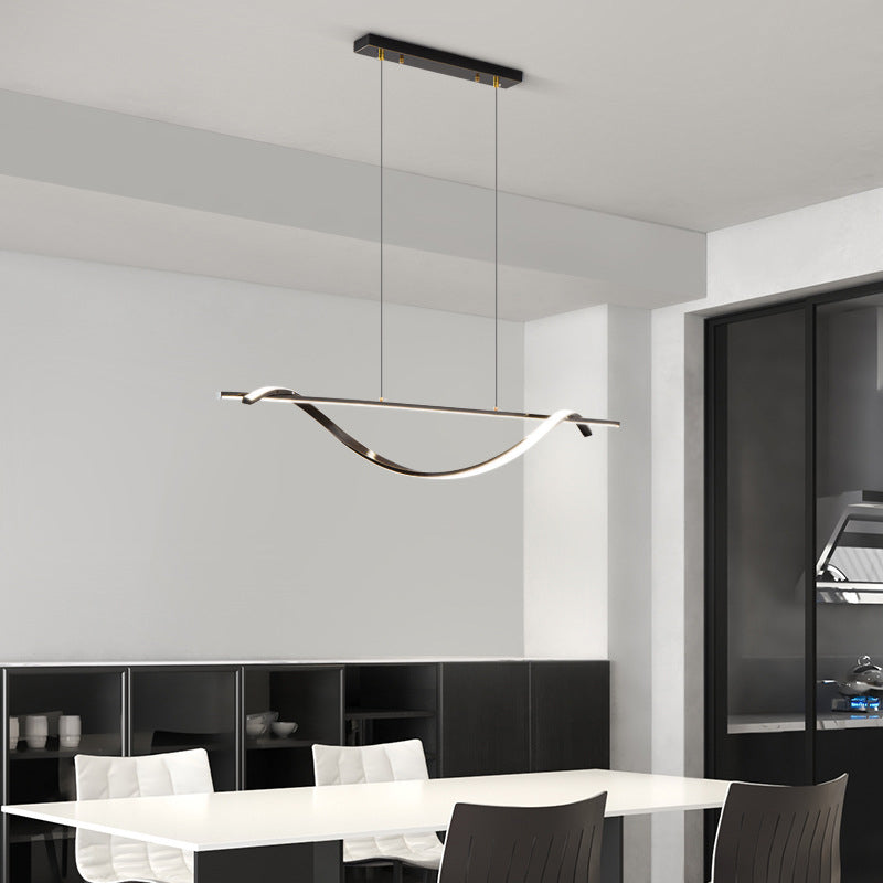 2-Light Geometric Island Lighting Modern Metal Island Pendant Lights