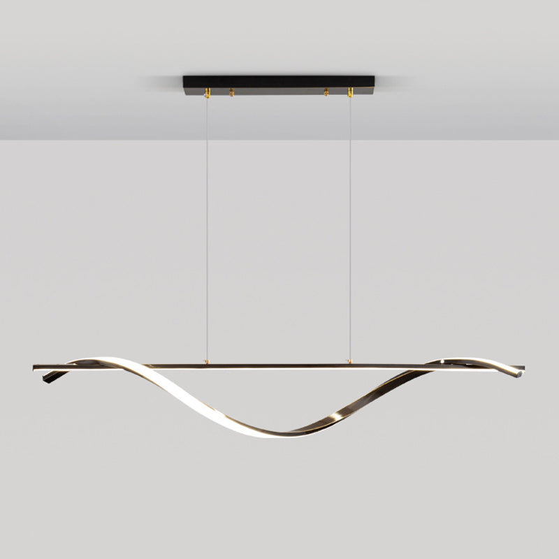 2-Light Geometric Island Lighting Modern Metal Island Pendant Lights