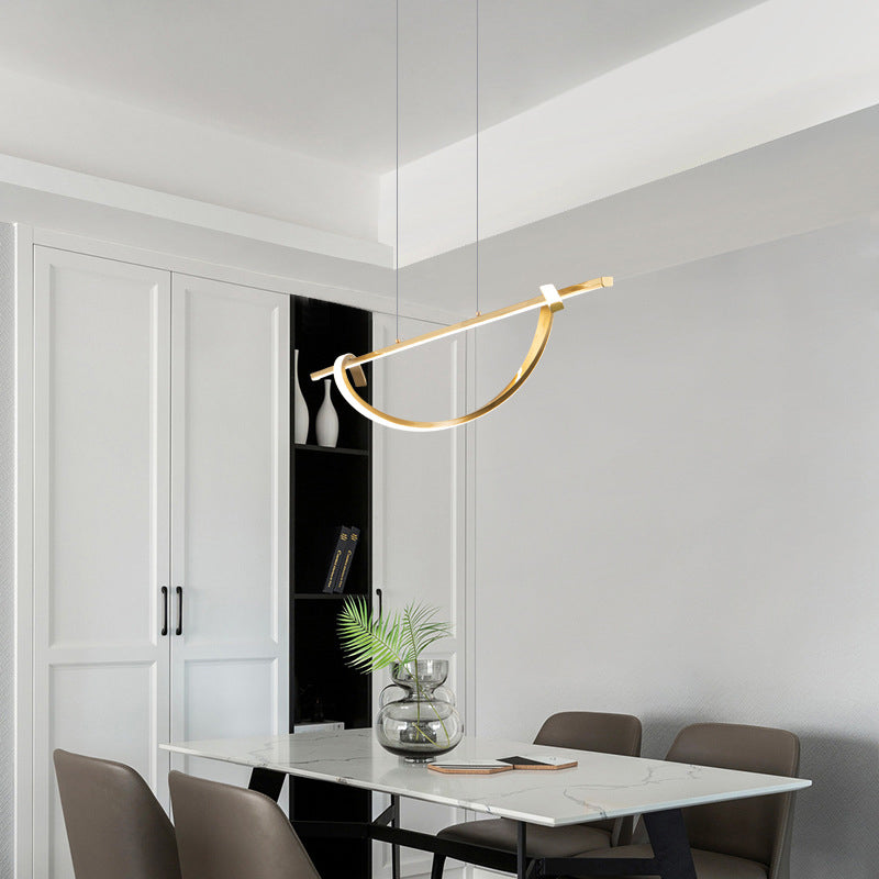 2-Light Geometric Island Lighting Modern Metal Island Pendant Lights