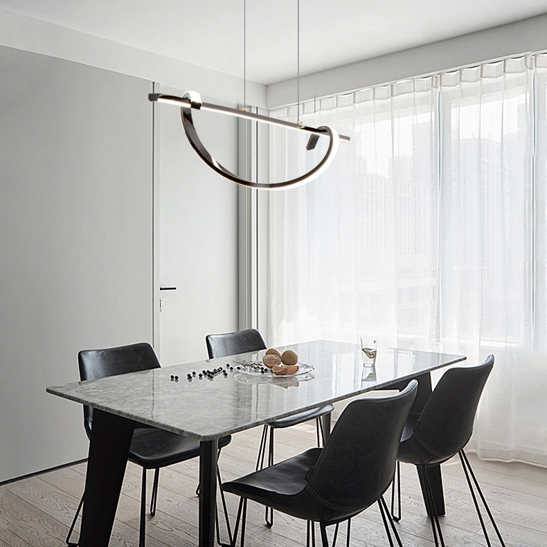 2-Light Geometric Island Lighting Modern Metal Island Pendant Lights