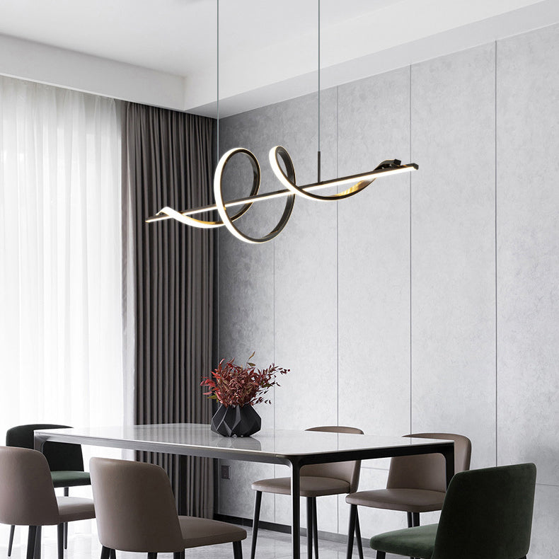 2-Light Geometric Island Pendant Lighting Modern Metal Island Light Fixtures