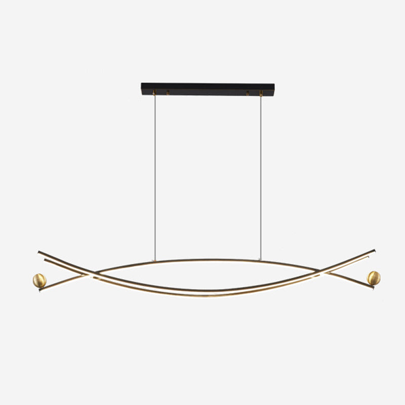 Multiple-Light Geometric Island Lighting Modern Metal Island Pendant Lights