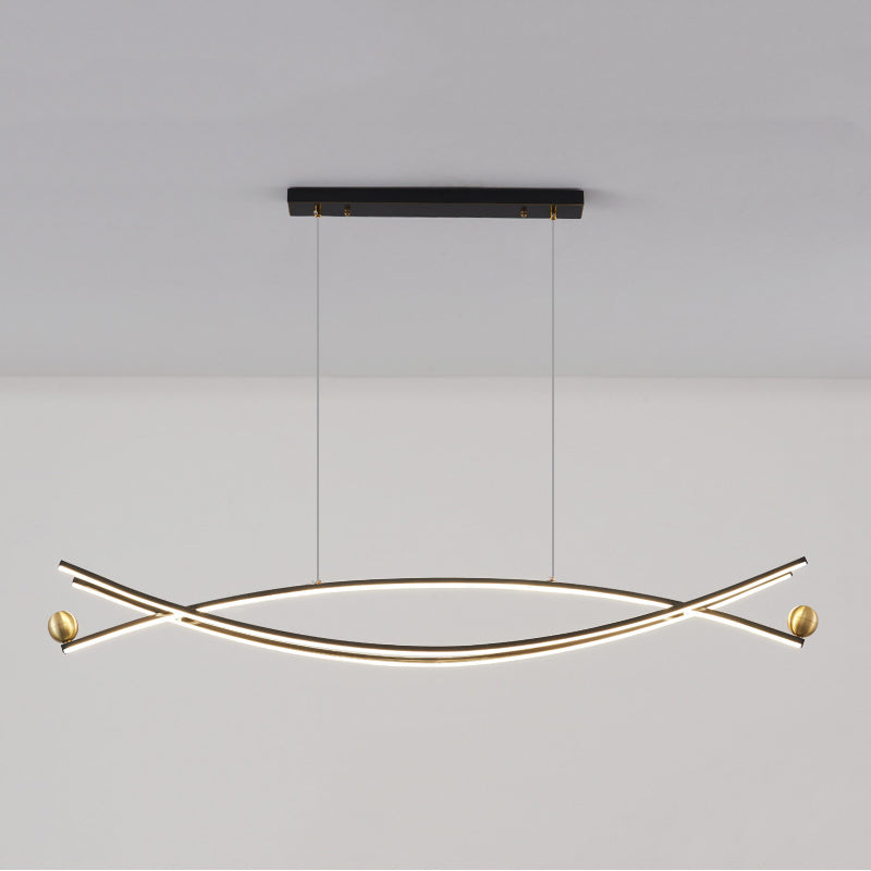 Multiple-Light Geometric Island Lighting Modern Metal Island Pendant Lights