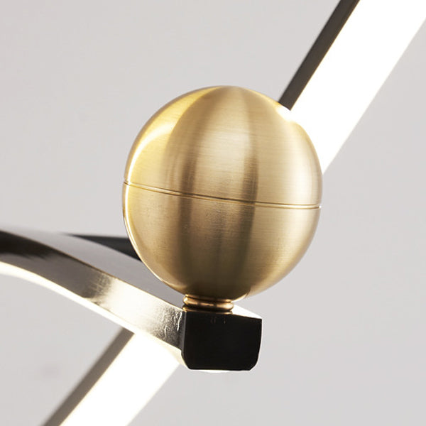 Multiple-Light Geometric Island Lighting Modern Metal Island Pendant Lights
