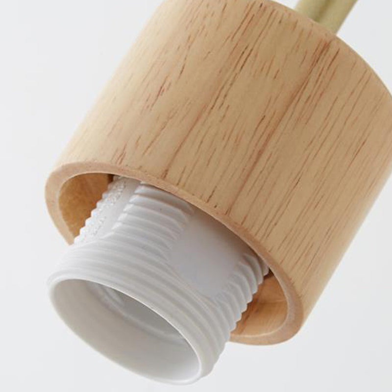 Single Modernism Beige Wall Mounted Sconce Shaded Wall Light with Wood